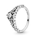 【中古】【輸入品・未使用】PANDORA おとぎ話 ティアラリング スターリングシルバー クリアキュービックジルコニア サイズ9(4)