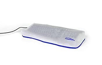 yÁzyAiEgpzComputer Dust Solutions Keyboard Dust Cover Covers Standard Size PC Keyboards Silky Smooth Antistatic Vinyl Translucent Coconut Cream C