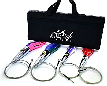 šۡ͢ʡ̤ѡMagBay Lures High Speed Tournament Wahoo Trolling Lure Set + Bag & Cable Rigged 141¹͢