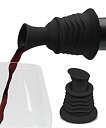 【中古】【輸入品・未使用】ワインストッパー、Pourer???ブラックシリコン2つで1つアクセサリーto serve and保存ワインより簡単にだけでCharm...