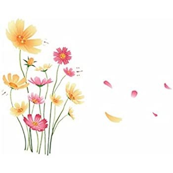 【中古】【輸入品・未使用】ウォールステッカー 植物 花 コスモス おしゃれ 御洒落 ステッカー カフェ ..