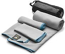 楽天スカイマーケットプラス【中古】【輸入品・未使用】Set of 3 Microfiber Towels Fast Drying Gray Travel Backpacking Yoga Swimming Sports Fitness Exercise Gym Body Face Sweat Towel - Absorb