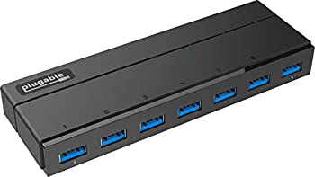 【中古】【輸入品・未使用】Plugable USB 3.0 ハブ、7ポート セルフパワー 36ワット電源アダプタ 充電ポート付