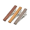 【中古】【輸入品・未使用】Merit Ocean Smart Men's Wood Tie Clip 3 pcs Natural Tie Bar 5.3cm i...