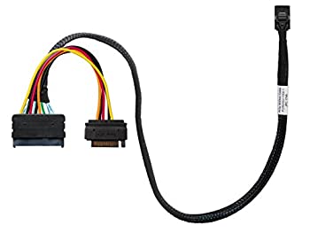 HighPoint 8643-8639-50ケーブル - SFF-8643からU.2 SFF-8639コネクタ 15ピンSATA電源コネクタ付き