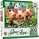 【中古】【輸入品・未使用】グリーンAcres linen-three ' Lil Pigs 300ピースEZグリップJigsaw PUXXLE