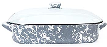 šۡ͢ʡ̤ѡGolden Rabbit Enamelware Gray Swirl饶˥Baking Pan with饹...