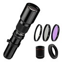 【中古】【輸入品・未使用】Lightdow 500mm/1000mm F/8.0 手動望遠レンズ + 67mm UV/CPL/FLDフィルターキット Canon...