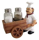 【中古】【輸入品・未使用】Spicy French Chef Cart Salt and Pepper Shaker Holder