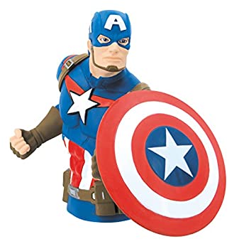 【中古】【輸入品・未使用】MARVEL (マーベル) Captain America (キャプテン アメリカ) Bust Bank (貯金箱) [並行輸入品]