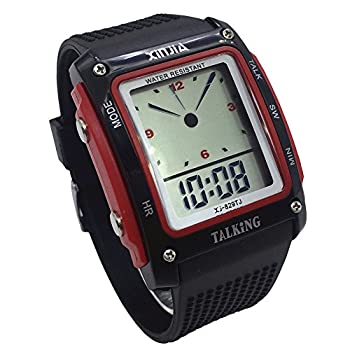 【中古】【輸入品・未使用】スペイン語Talking Watch for the Blind and Elderlyデジタルスポーツ腕時計