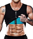 【中古】【輸入品 未使用】(Medium カンマ SS90 Black) - Men Neoprene Waist Trainer Vest Weight Loss Hot Sweat Slimming Body Shaper Sauna Tank Top Workout Shirt Shap