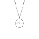 【中古】【輸入品・未使用】Boma Jewelry スターリングシルバー サークルマウンテンペンダントネックレス 18インチ(4)