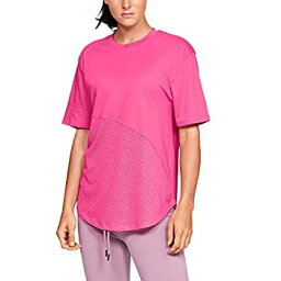 【中古】【輸入品・未使用】Under Armour Women's Lighter Longer Mesh Crew Short Sleeve Shirt%カンマ% Mojo Pink//Tonal%カンマ% Small