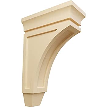 【中古】【輸入品・未使用】Ekena Millwork CORW03X07X10LUMA 木製コーベル 幅3 3/8インチ x 奥行き6 3/4インチ x 高さ10インチ メープル