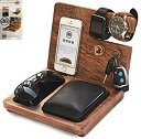 【中古】【輸入品・未使用】abhandicrafts 木製ドッキングステーション デスクオーガナイザー ナイトスタンド ドッキングステーション ユニークな木製ド...