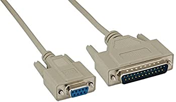 【中古】【輸入品・未使用】Aya db9?(9ピン)メスto db25?(25-pin)オスシリアルNullモデムケーブル 6Ft ベージュ NM9F25M-06