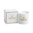【中古】【輸入品・未使用】Zodax Apothecary Guild 磁器の香り付きキャンドルジャー 3.5インチ x 3.5インチ%ダブルクォーテ%Be Fabulous%ダブルクォーテ% Fig Vetiver 40時間燃焼