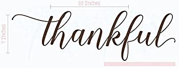 【中古】【輸入品・未使用】Kitchen Decor 感謝の筆記体 壁デカールステッカー 引用句 23x7インチ チョークブラウン