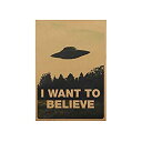 【中古】【輸入品・未使用】ヴィンテージクラシックXファイルの%ダブルクォーテ%I Want To Believe%ダブルクォーテ%ホームルームインテリアクラフトペーパーポスターSize:51.5*36cm [