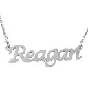 【中古】【輸入品・未使用】zacriaレーガン名前ネックレス???シルバートーン(4)