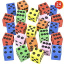 【中古】【輸入品・未使用】ArtCreativity Coloured Foam Dice (Pack of 24) 1.5%ダブルクォーテ% Big Six ...