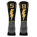 【中古】【輸入品・未使用】kitnsox大人用Youth Mid Calfクッションチームスポーツ数ソックスバスケットボールサッカー野球ゴールド/ブラック S
