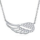 【中古】【輸入品・未使用】amoraime 925スターリングシルバーフルCZ Guardian Angel Wing Featherブレスレットホワイトゴール...