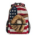 【中古】【輸入品・未使用】tropicallifeアメリカ国旗USA Baseball レディース ショルダーバッグ ハンドバッグ 斜めかけバッグ 肩掛けバッグ 2WAY通勤 通学 手提げ 肩掛け