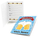 【中古】【輸入品・未使用】Oktoberfest - Fill In German Beer Festival Invitations (8 count)