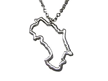 【中古】【輸入品・未使用】シルバーコスタリカTonedマップアウトラインペンダントネックレス 【中古】【輸入品・未使用】シルバーコスタリカTonedマップアウトラインペンダントネックレス