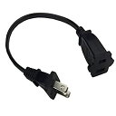 【中古】【輸入品・未使用】1ft short US power extension cable cord US AC 2-Prong male/female p...
