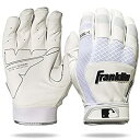 【中古】【輸入品・未使用】Franklin Sports 20965F4 Shok-Sorb X バッティンググローブ ホワイト/ホワイト 大人用 L