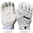 【中古】【輸入品・未使用】Franklin Sports 2nd-Skinz バッティンググローブ 白/白 大人用 XL