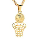 【中古】【輸入品・未使用】Fantasyland Jewelry 925 スターリングシルバー バスケットボール フープ スポーツ チャーム ペンダント ネック...