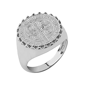 【中古】【輸入品・未使用】美しいスターリングシルバー 聖ベネディクトメダルステートメントリング 【中古】【輸入品・未使用】美しいスターリングシルバー 聖ベネディクトメダルステートメントリング
