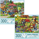 【中古】【輸入品・未使用】Bits and Pieces - 2個セット 300ピース ジグソーパズル 大人用 - 各パズルのサイズは18インチ x 24インチ...