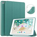 【中古】【輸入品・未使用】Soke iPad 9.7 2018/2017用 ケース ペンシルホルダー付き スマートiPadケース 三つ折りスタンド付き 耐衝撃ソ...
