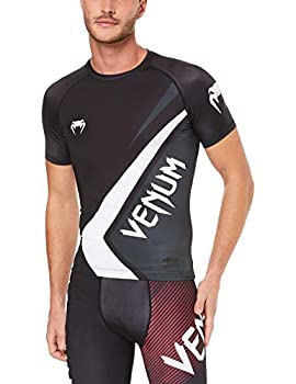 【中古】【輸入品・未使用】VENUM［ヴェヌム］ ラッシュガード Contender 4.0 コンテンダー 4.0（黒/白） 半袖 (S)
