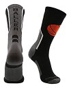 【中古】【輸入品・未使用】MadSportsStuff バスケットボールソックス バスケットボールロゴ付き クルーレングス