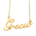 【中古】【輸入品・未使用】Zacria Italic ネームネックレス GRECIO ? ゴールドトーン クリスタル