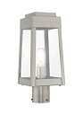【中古】【輸入品・未使用】Livex Lighting 20853-91 つや消しニッケル 1灯 屋外ポストトップランタン 15.25x6.25x6.25(2)