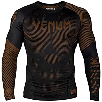 【中古】【輸入品・未使用】Venum Nogi 2.0 ラッシュガード - 長袖 - ブラック/ブラウン-L、ブラウン、L