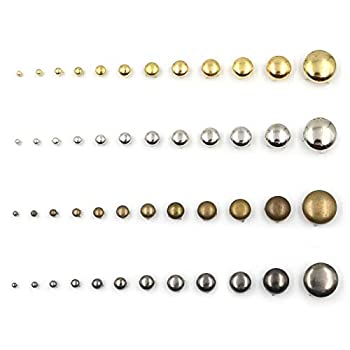 【中古】【輸入品・未使用】ACTENLY　スタッズ パーツ 鋲 角鋲 丸形 DIY 布革細工 服アクセサリー　 12mm　ミックスカラー　200個入り [並行輸入品](3)