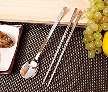 【中古】【輸入品・未使用】[KITSM SENSE] ステンレススチールスプーンと箸3セット / Stainless Steel ..