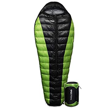 【中古】【輸入品・未使用】Outdoor Vitals Atlas 15-30 Degree Lightweight Down Sleeping Bag with Compression Sack Green Center Zip %カンマ% Regular 0°F 141［並