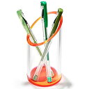 【中古】【輸入品・未使用】OfficeGoods アクリルネオン鉛筆&ペンホルダー - オフィスや自宅に楽しいデザイン レッド(3)