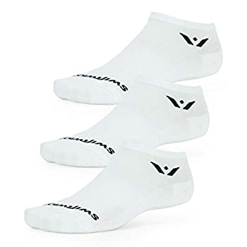 【中古】【輸入品・未使用】Swiftwick - パフォーマンス ゼロ (3ペア) ランニング&ゴルフソックス クッション付き ノーショウ US サイズ: Large カラー: ホワイト