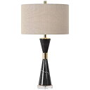【中古】【輸入品・未使用】Uttermost 27886 Alastair ミッドセンチュリー モダン ブラックマーブルテーブルランプ