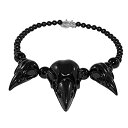 【中古】【輸入品・未使用】Kreepsville 666 クロウ スカルコレクション ネックレス ブラック